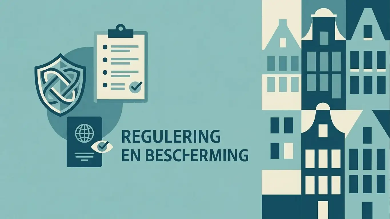 Neutrale illustratie over Nederlandse kansspelregulering en verantwoord spelen